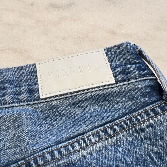 PISTOLA Cassie Super High Waist Straight Leg distressed jeans 24 - Picture 10 of 11